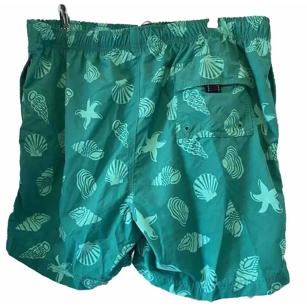 LANDS END Bathing Suit Mens Size XL 40-42 Beach Vacation Coastal Swim Pockets